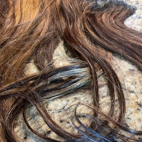3 Rows Hand Tied Weft Hair - (2) 18” length & (1) 16” length - Picture 3 of 10